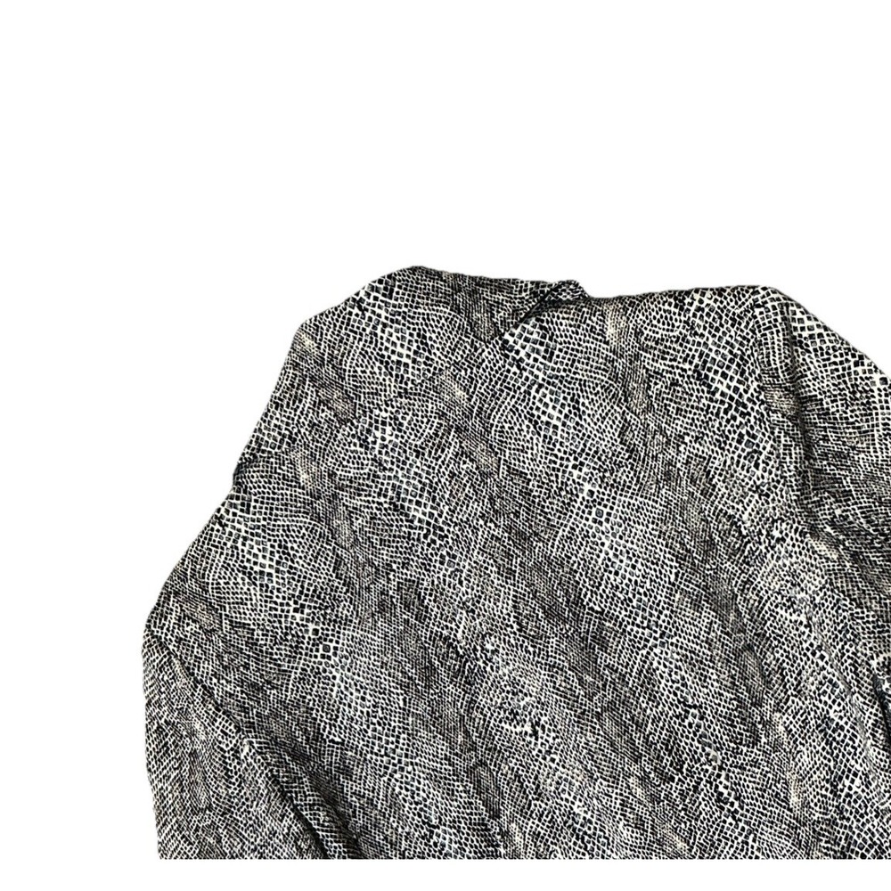 Paolo Santini Studio Snakeskin Print Suit Blazer Pants Womens Size 6 Stretch - Picture 15 of 15